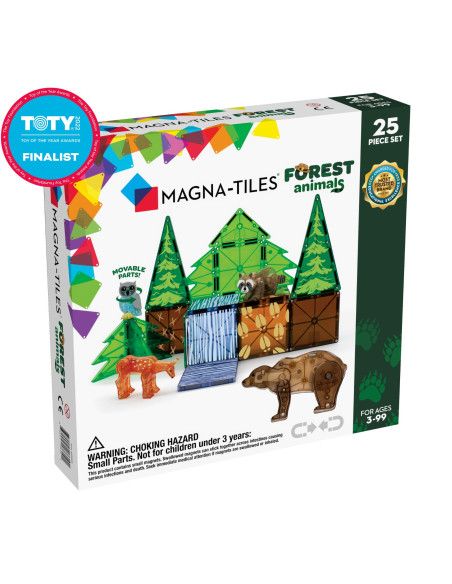 Klocki Magnetyczne Forest Animals 25 elementów Magna Tiles