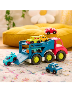 Samochód Laweta z 6 Autkami, B.Toys, Seria Happy Cruisers 2