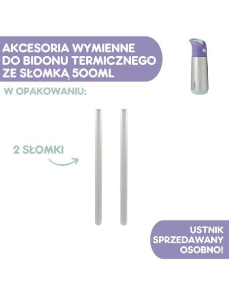 Zestaw słomek do bidonu termicznego 500 ml B.Box