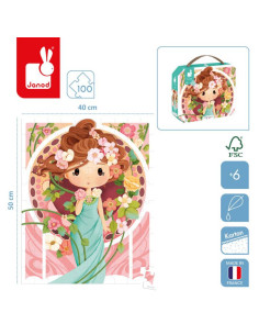 Puzzle w Walizce Obraz 100 Elementów 6+ Janod 2