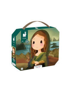 Puzzle w Walizce Obraz Inspirowany Twórczością Da Vinci 100 Elementów 6+ Janod