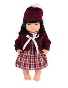Ubranko dla Lalki 38cm Komplet z Sukienką na Chłodne Dni Miniland 2