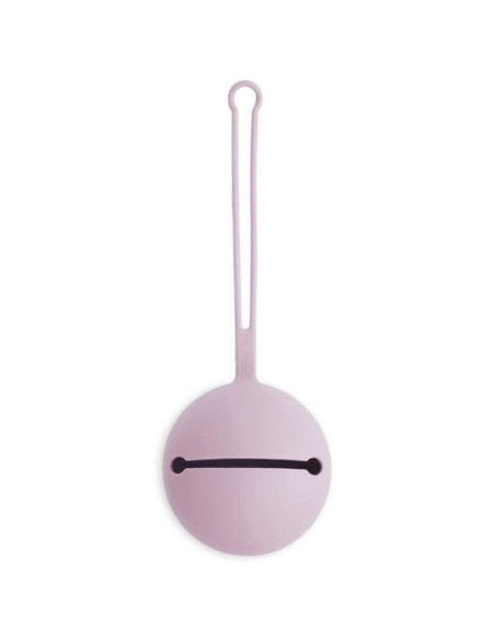 Silikonowe Etui na Smoczki do Wózka Kula Ball Soft Lilac Mushie