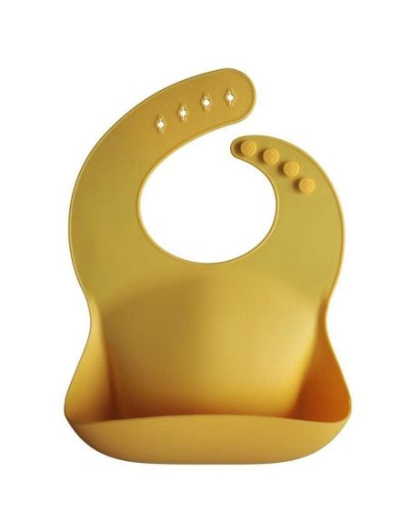 Śliniak Silikonowy z Kieszonką Mineral Yellow Mushie