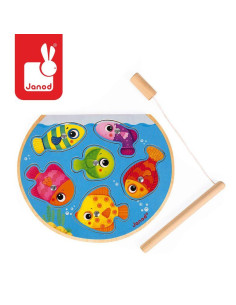 Puzzle z Magnesami Szybkie Rybki z Wędką Janod