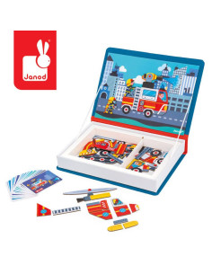 Magnetyczna Układanka Straż pożarna Magnetibook Janod 2