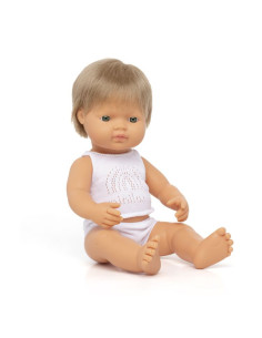 Lalka Chłopiec Europejczyk Ciemny Blond 38cm Miniland 2