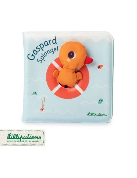 Magiczna Książeczka do Kąpieli z Zabawką-Gąbką Kaczorek Gaspard 0 m+