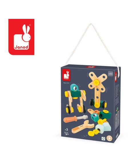 Zestaw Konstruktora 50 Elementów Brico'kids 3+ Janod