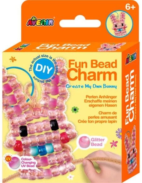 Zestaw Kretywny Zabawne Zawieszki z Koralików Królik Avenir