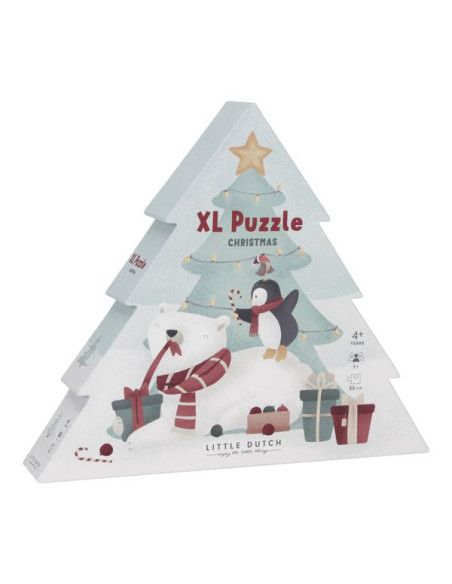 X-mas Puzzle Świąteczne XL Choinka Little Dutch