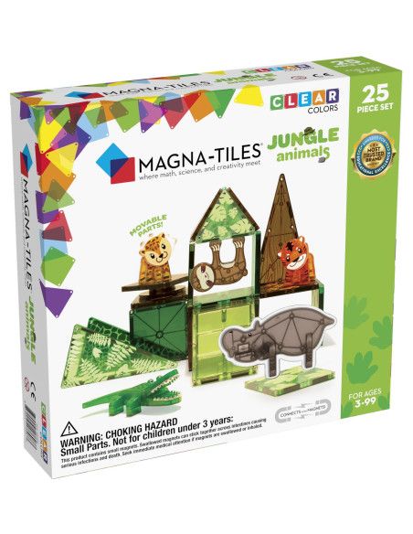 Klocki Magnetyczne Jungle Animals 25 Elementów Magna Tiles