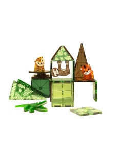 Klocki Magnetyczne Jungle Animals 25 Elementów Magna Tiles 2
