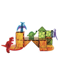 Klocki Magnetyczne Dino World 40 Elementów Magna Tiles 2
