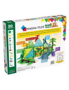 Klocki Magnetyczne Dino World XL 50 Elementów Magna Tiles 2