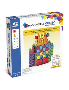 Klocki Magnetyczne COMBO microMAGS 62 Elementy Magna Tiles 2