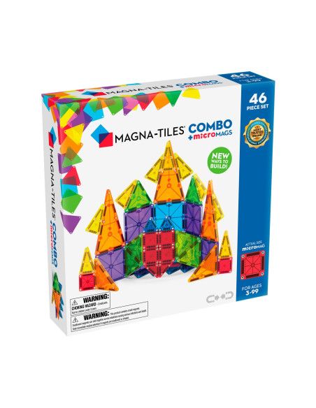 Klocki Magnetyczne COMBO microMAGS 46 Elementów Magna Tiles