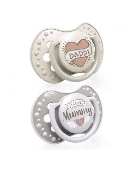 LOVI Smoczek Silikonowy Dynamiczny 3-6 m 2szt I Love