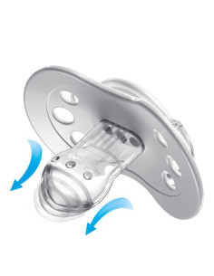 LOVI Smoczek Silikonowy Dynamiczny 3-6m 2 szt Salt&Pepper 2