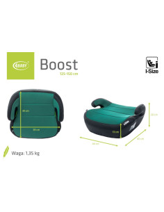 Fotelik BOOST 125-150cm TURKUS I-SIZE 4Baby 2