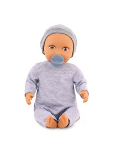 Lalka Niemowlę Chłopiec ze Smoczkiem w Pidżamce i Czapeczce LullaBaby
