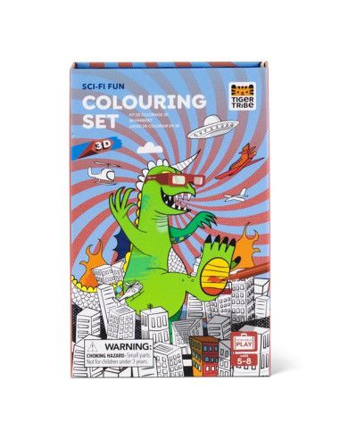 Zestaw Kolorowanek 3D Zabawa z Sci-Fi Tiger Tribe