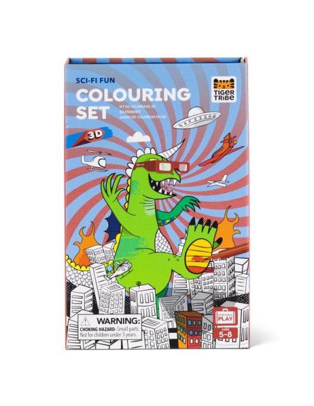 Zestaw Kolorowanek 3D Zabawa z Sci-Fi Tiger Tribe