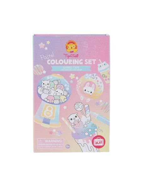 Zestaw Kolorowanek Pastelowych Kawaii Cafe Tiger Tribe
