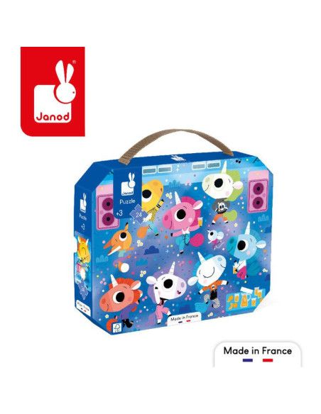 Puzzle w Walizce Jednorożce na Koncercie 3+ Janod
