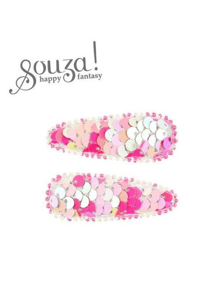 Spinki do Włosów Syrenie Łuski Różowe Bowi Souza