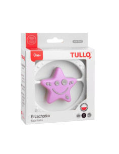 Grzechotka Szaro Różowa Gwiazdka TULLO
