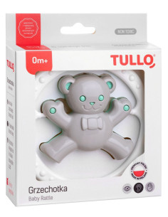 Grzechotka Szaro Miętowa Miś TULLO