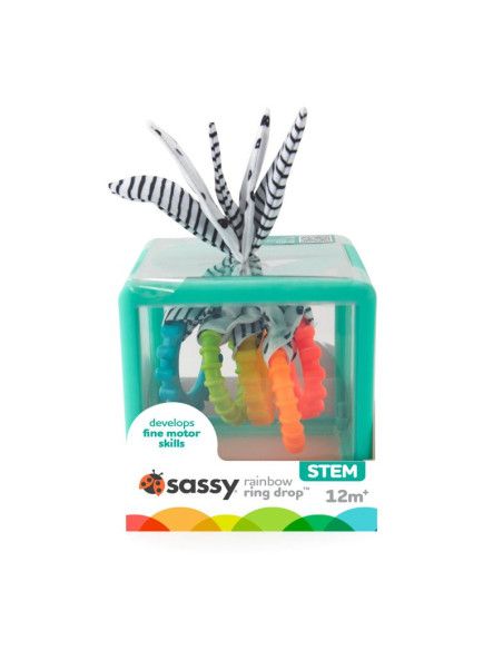 Manipulacyjna Kostka Sensoryczna Montessori Elastyczna Kostka Sorter z Krążkami Sassy