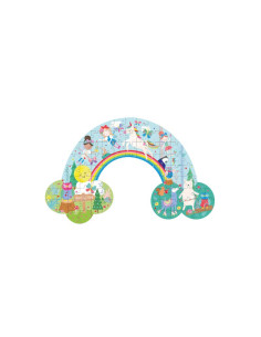 Tęczowe Wróżki Puzzle 80 elementów Floss & Rock 2
