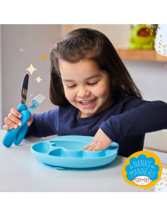 Etap 3 Teal Blue Sztućce dla Dzieci 3-9 lat Nanas Manners 2