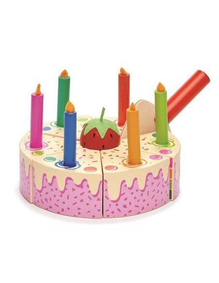 Tęczowy Drewniany Tort Urodzinowy Tender Leaf Toys