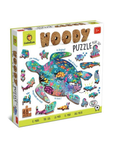 Drewniane Puzzle Konturowe Ocean Ludattica