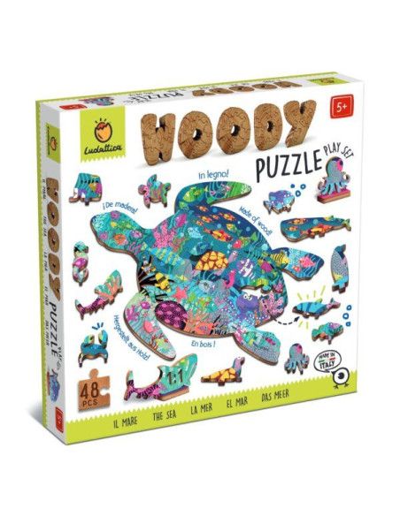 Drewniane Puzzle Konturowe Ocean Ludattica