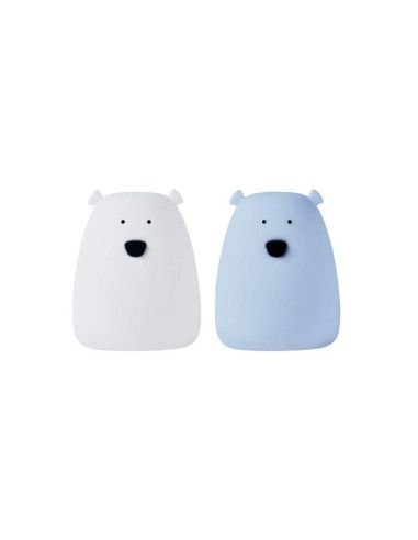 Zestaw 2 Lampek Mini Miś Biały i Arktyczny Błękit Rabbit & Friends