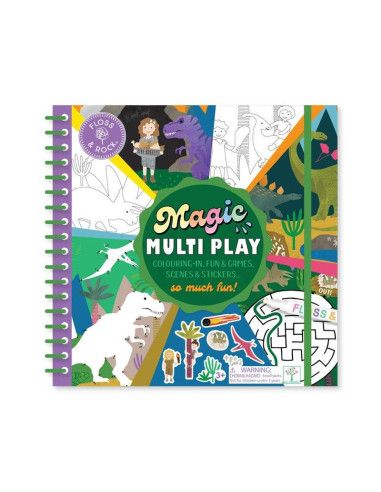 Magiczna Kolorowanka Wodna z Zadaniami Dinozaury Floss & Rock