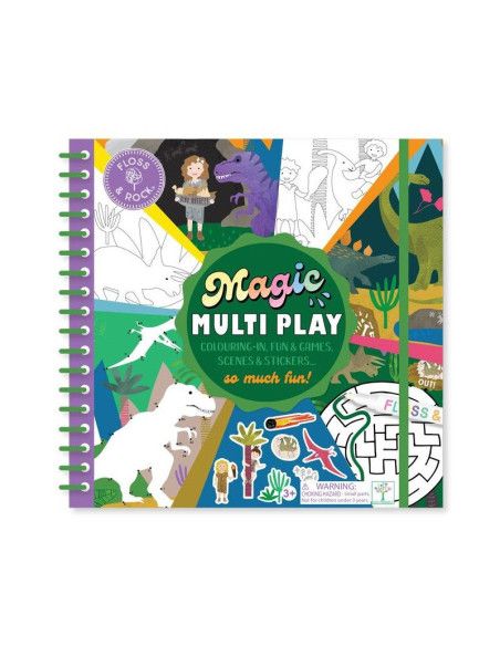 Magiczna Kolorowanka Wodna z Zadaniami Dinozaury Floss & Rock