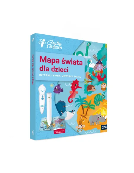 Interaktywna Mapa Świata dla Dzieci 4+ Czytaj z Albikiem Albi