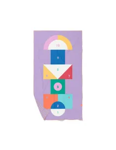 Dwustronny Ręcznik Plażowy z Mikrofibry PlayTowels L Hopscotch QUUT 2