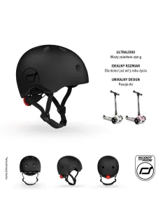 Kask S-M dla dzieci 3+ lat Black SCOOTANDRIDE 2