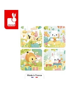 Puzzle progresywne w walizce Zwierzątka 2+ Janod 2