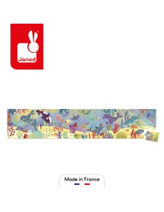 Puzzle panoramiczne w walizce Morskie stworzenia 4+ Janod 2
