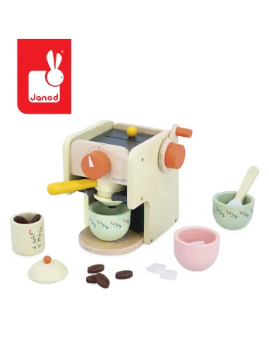 Drewniany ekspres ciśnieniowy do kawy z akcesoriami Shiny Grandma Janod