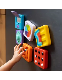 PlayTab Sensoryczne Kwadraty Zestaw 4 z kołem zębatym Fat Brain Toy 2