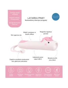Latarka dla dzieci Jednorożec PINKY Rabbit & Friends 2