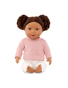 Lalka Niemowlę z Włosami ze smoczkiem w dwuczęściowym ubranku Lullababy